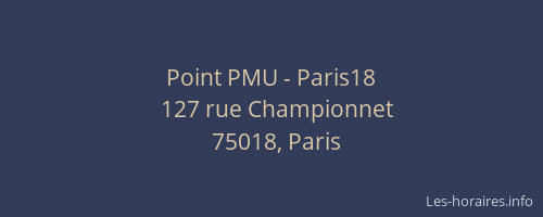Point PMU - Paris18