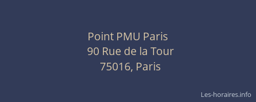 Point PMU Paris
