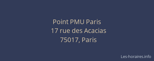 Point PMU Paris