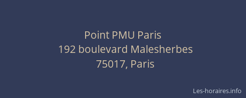 Point PMU Paris