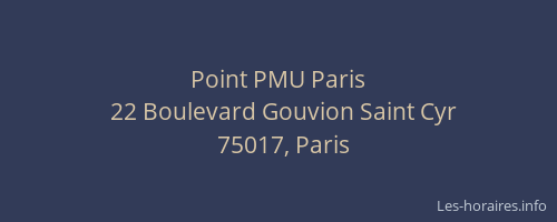 Point PMU Paris
