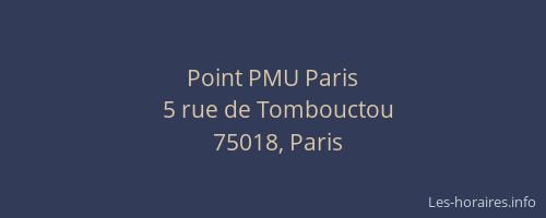Point PMU Paris