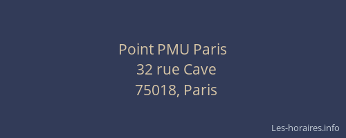 Point PMU Paris
