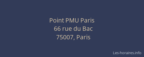 Point PMU Paris