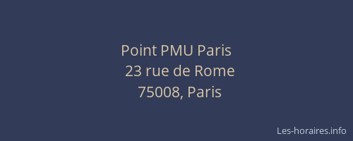 Point PMU Paris