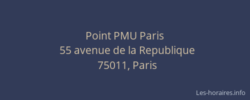 Point PMU Paris