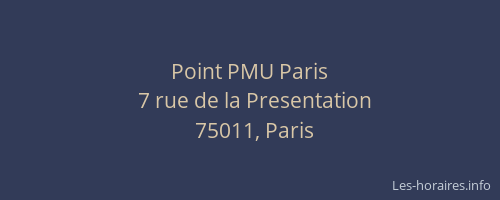 Point PMU Paris