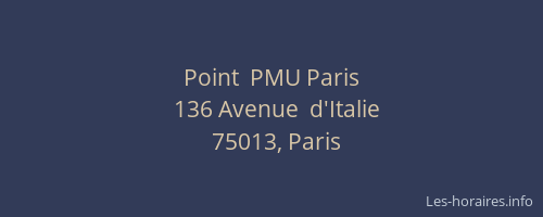 Point  PMU Paris
