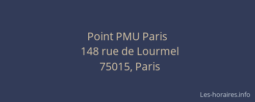 Point PMU Paris