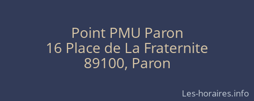 Point PMU Paron