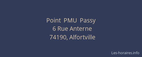 Point  PMU  Passy