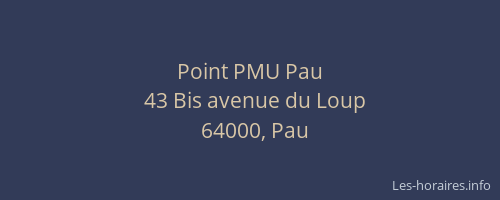 Point PMU Pau