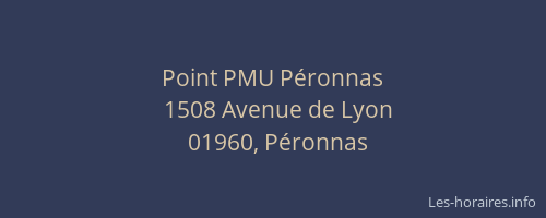 Point PMU Péronnas