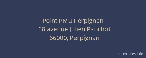 Point PMU Perpignan