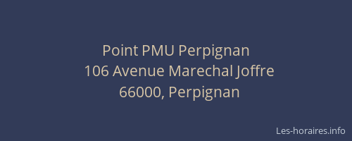 Point PMU Perpignan