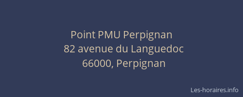 Point PMU Perpignan