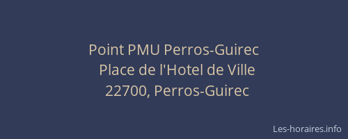 Point PMU Perros-Guirec