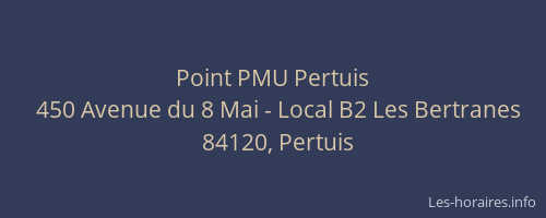 Point PMU Pertuis