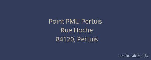 Point PMU Pertuis