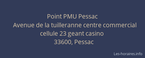 Point PMU Pessac