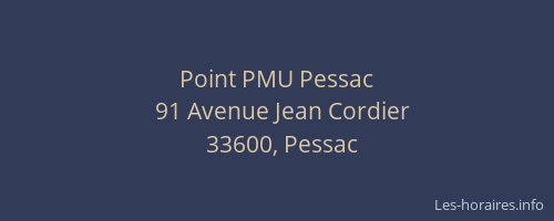 Point PMU Pessac