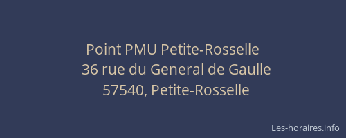 Point PMU Petite-Rosselle
