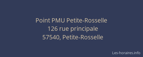Point PMU Petite-Rosselle