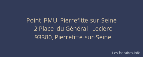 Point  PMU  Pierrefitte-sur-Seine