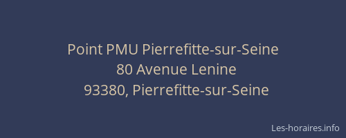 Point PMU Pierrefitte-sur-Seine