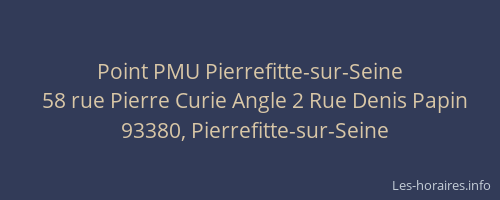 Point PMU Pierrefitte-sur-Seine