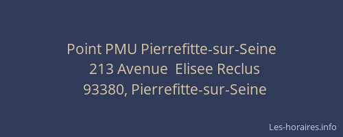Point PMU Pierrefitte-sur-Seine