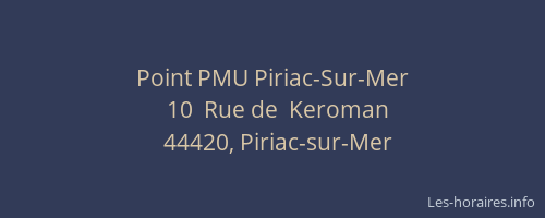 Point PMU Piriac-Sur-Mer