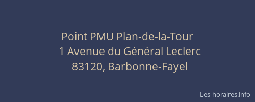 Point PMU Plan-de-la-Tour