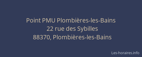 Point PMU Plombières-les-Bains