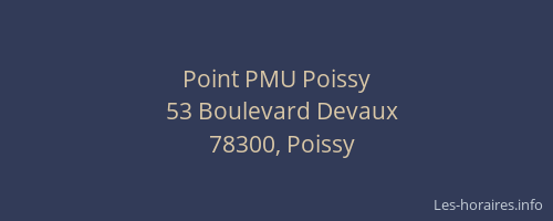 Point PMU Poissy