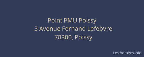 Point PMU Poissy