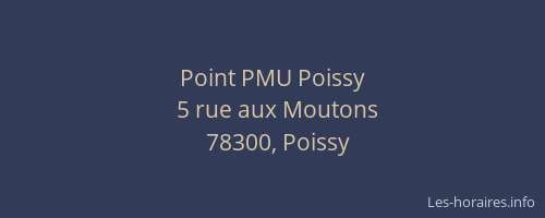 Point PMU Poissy