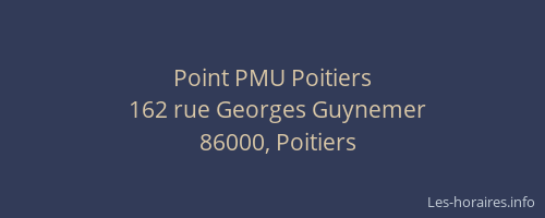 Point PMU Poitiers