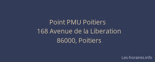 Point PMU Poitiers