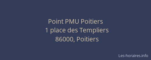 Point PMU Poitiers