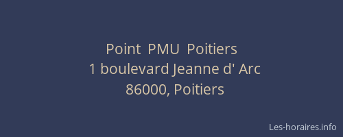 Point  PMU  Poitiers