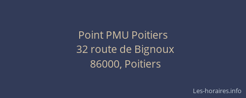 Point PMU Poitiers