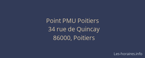 Point PMU Poitiers