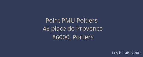 Point PMU Poitiers