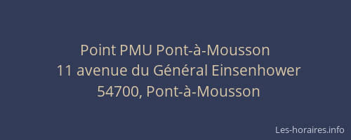 Point PMU Pont-&agrave;-Mousson