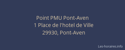 Point PMU Pont-Aven