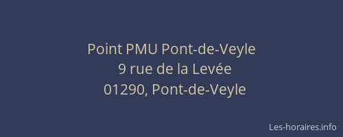 Point PMU Pont-de-Veyle