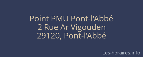 Point PMU Pont-l'Abbé