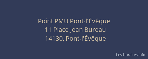 Point PMU Pont-l'Évêque
