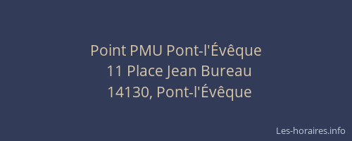 Point PMU Pont-l'&Eacute;v&ecirc;que